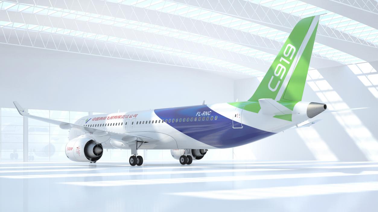 3D Comac C919 Narrow Body Airliner Flight model