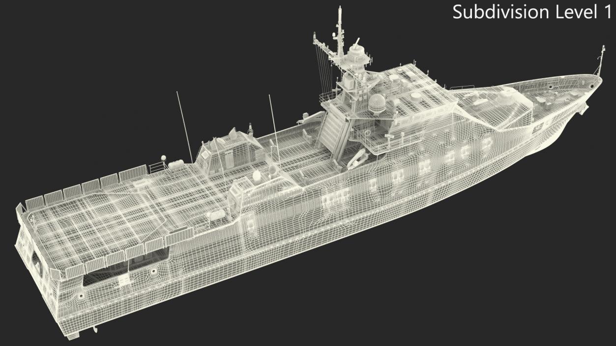 3D Coast Guard Ship 2 model