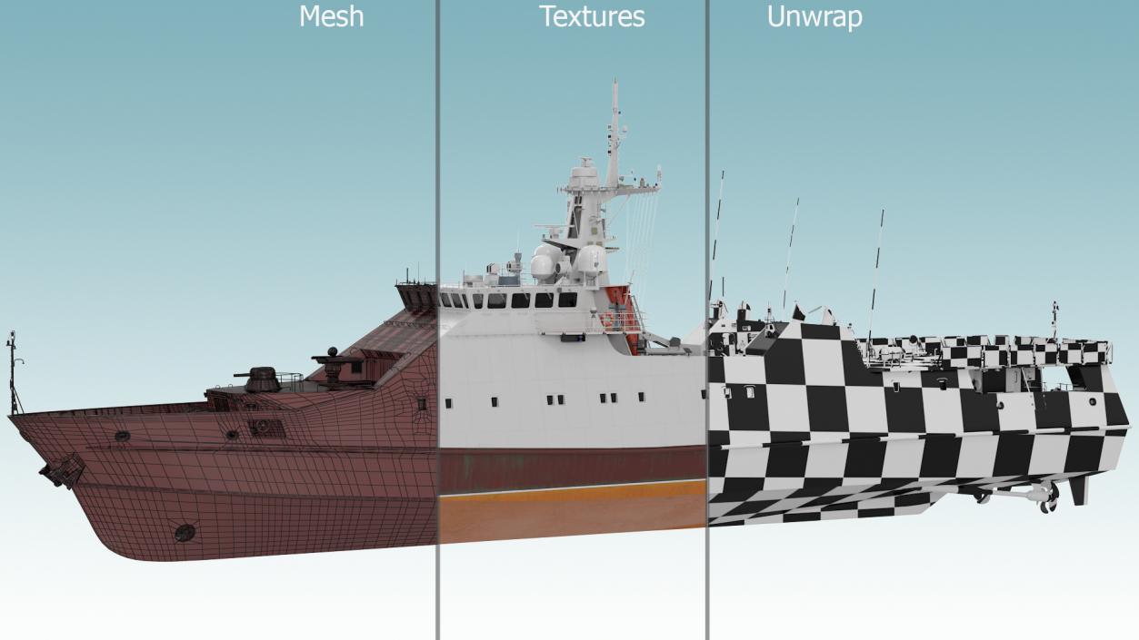 3D Coast Guard Ship 2 model