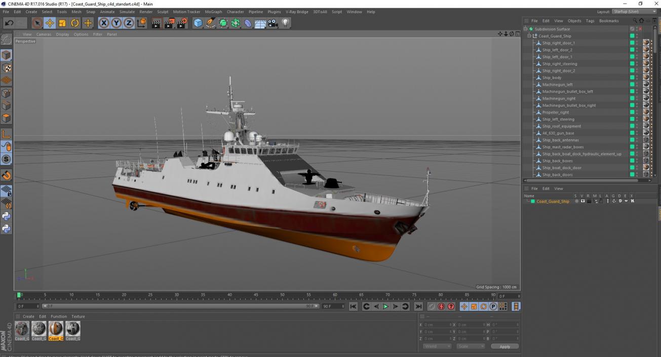 3D Coast Guard Ship 2 model