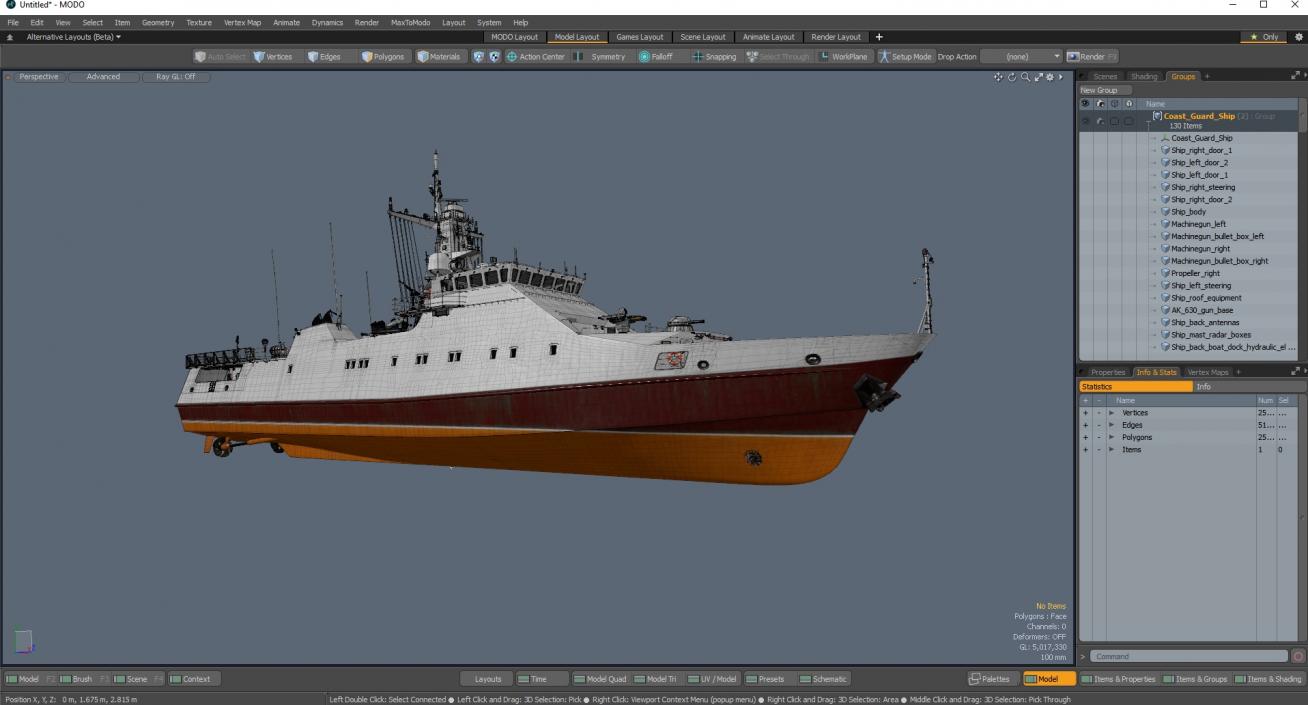 3D Coast Guard Ship 2 model