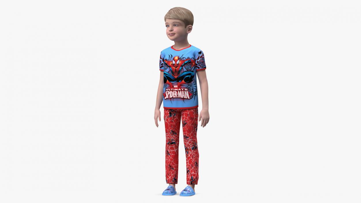 3D model Realistic Child Boy Home Style