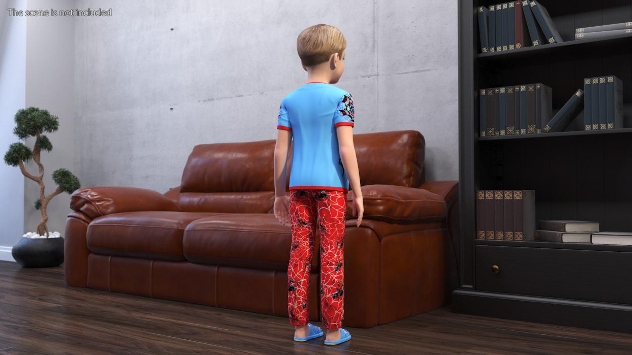 3D model Realistic Child Boy Home Style