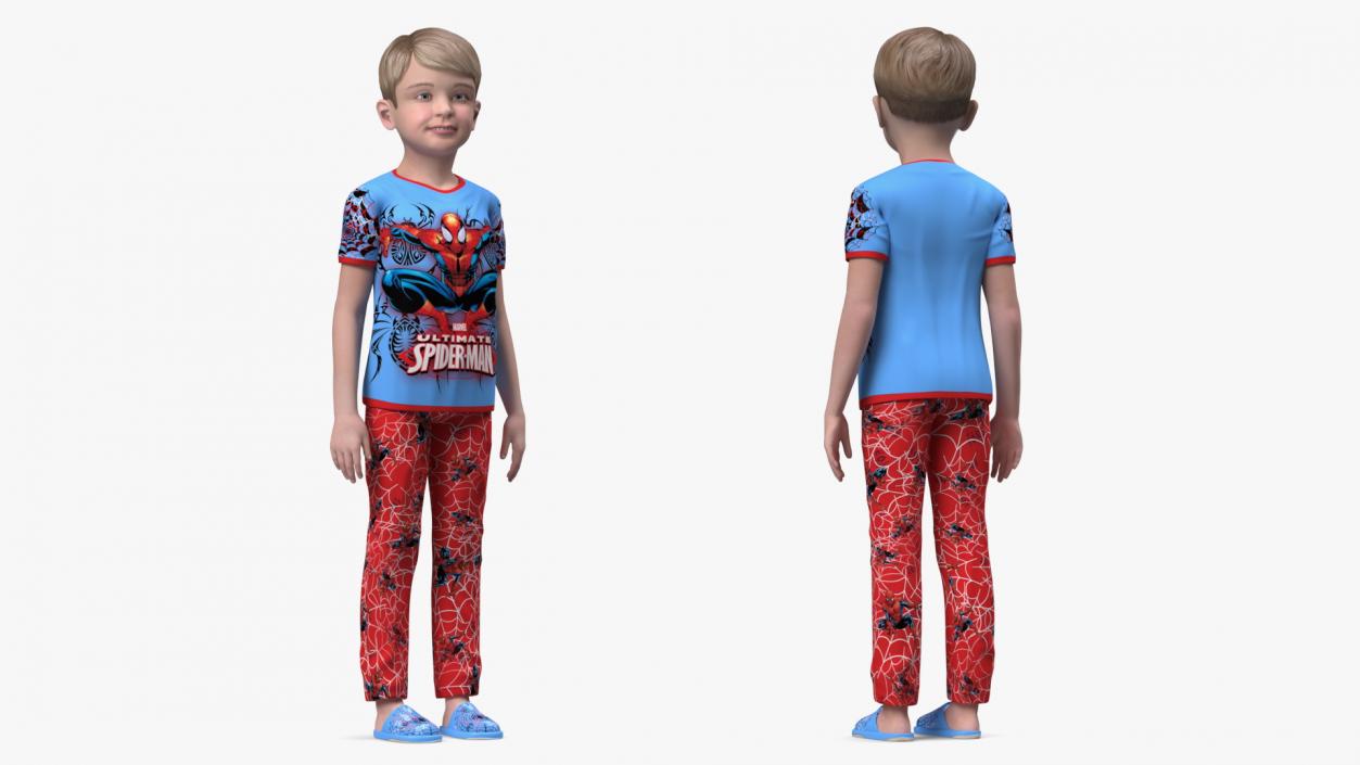 3D model Realistic Child Boy Home Style