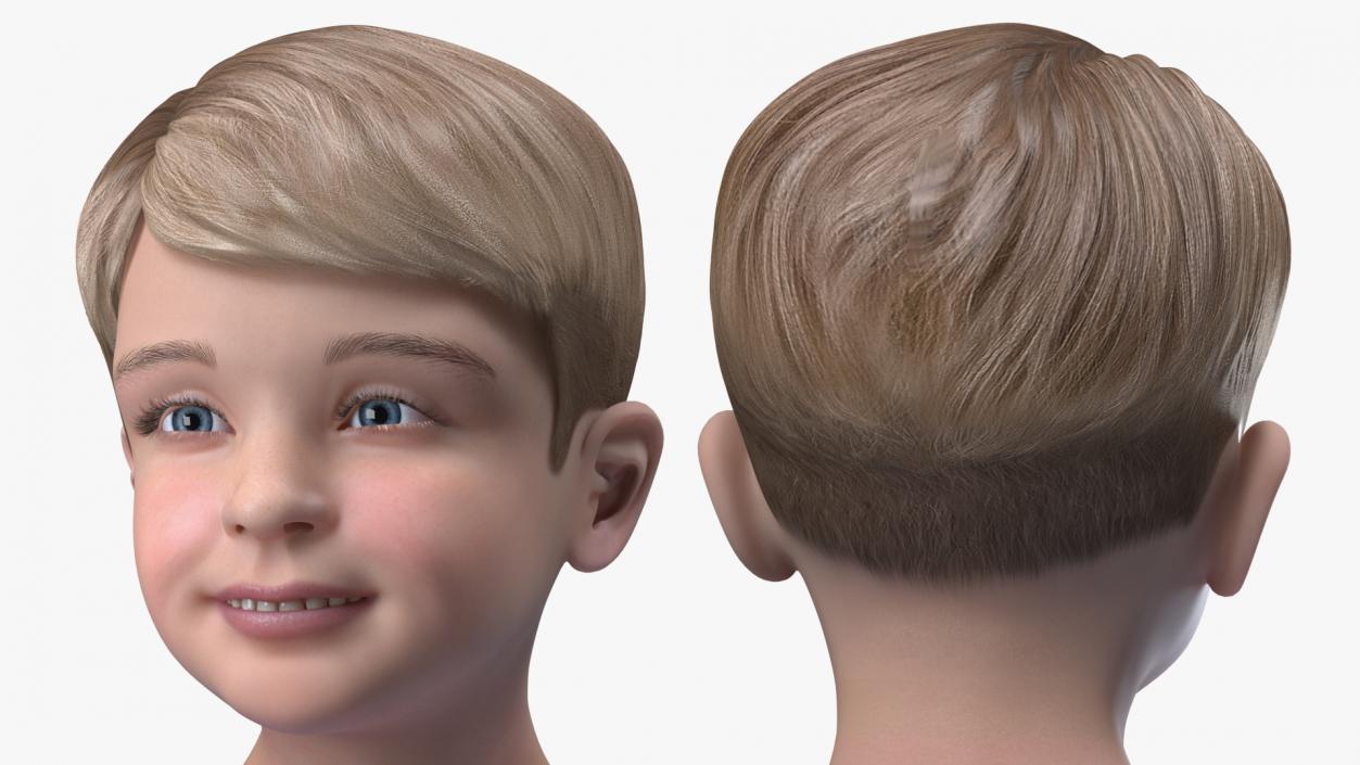 3D model Realistic Child Boy Home Style