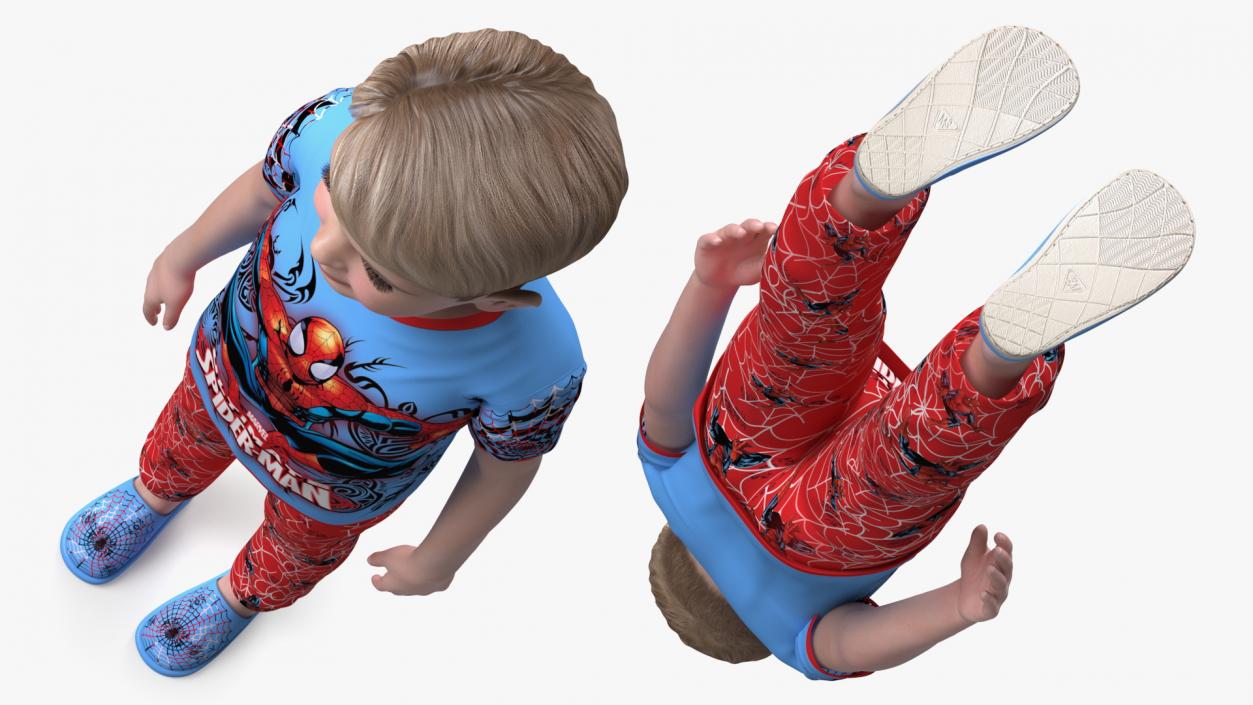 3D model Realistic Child Boy Home Style