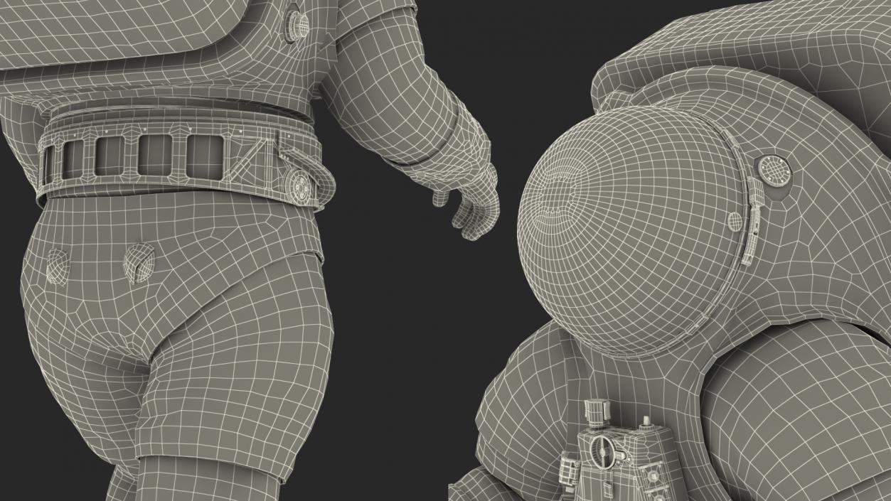 Female Astronaut Spacesuit NASA xEMU Walking Pose 3D model