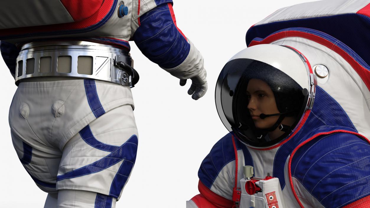 Female Astronaut Spacesuit NASA xEMU Walking Pose 3D model