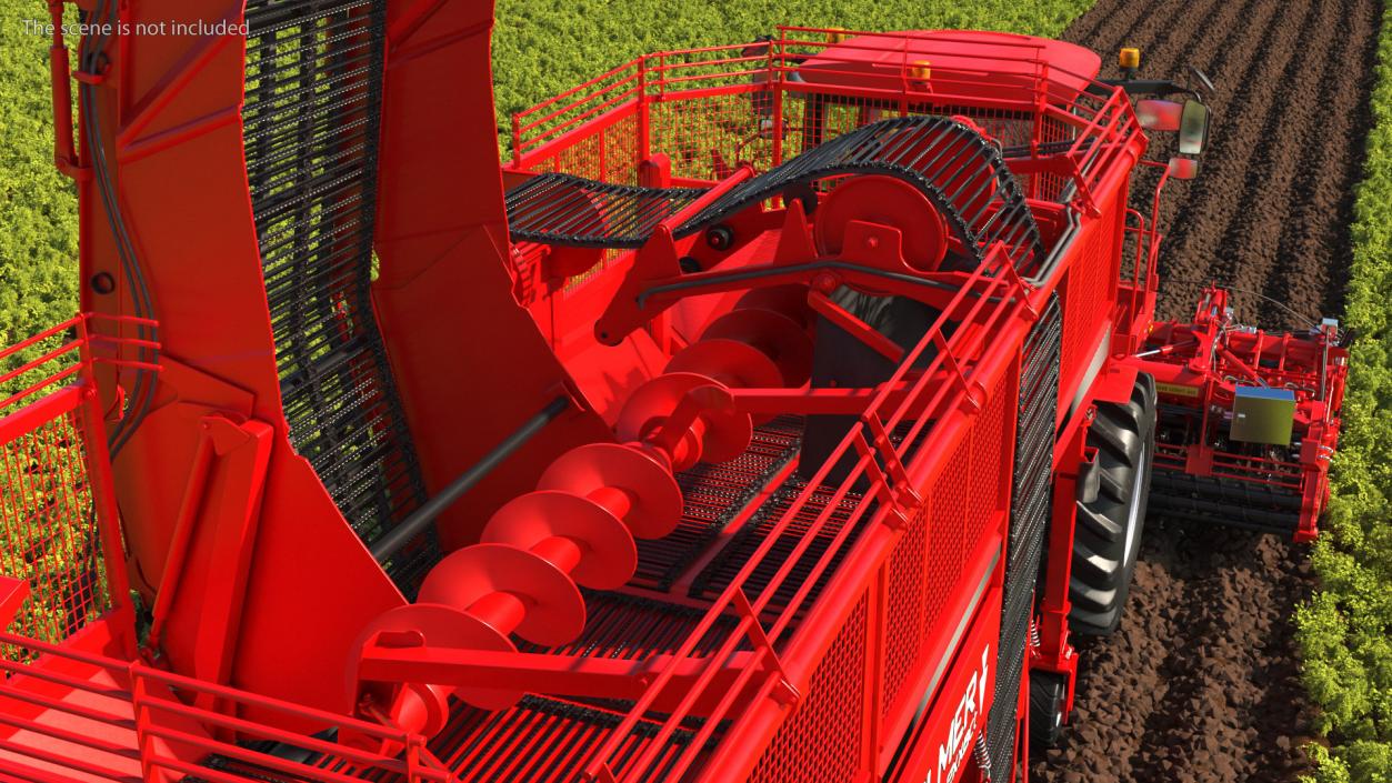 Beet Harvester HOLMER Terra Dos T4-30 Rigged 3D model