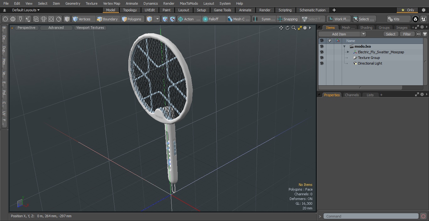 3D Electric Fly Swatter Mosqzap model