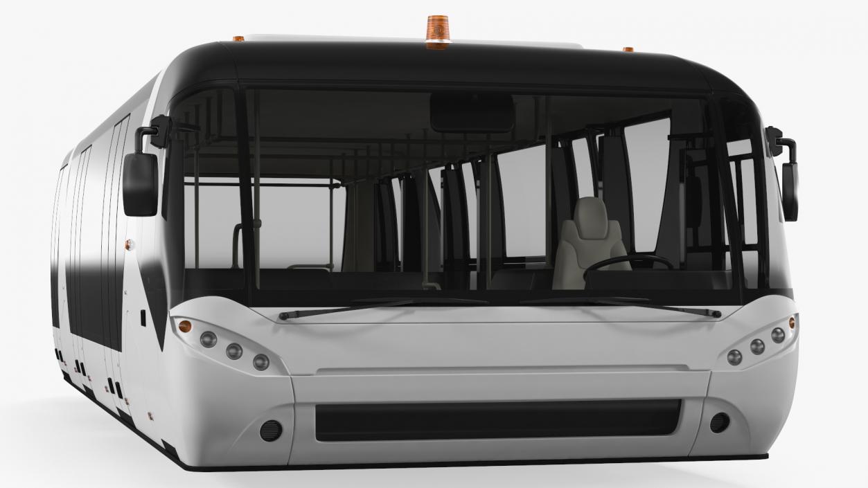 Airside Passenger Bus Simple Interior 3D