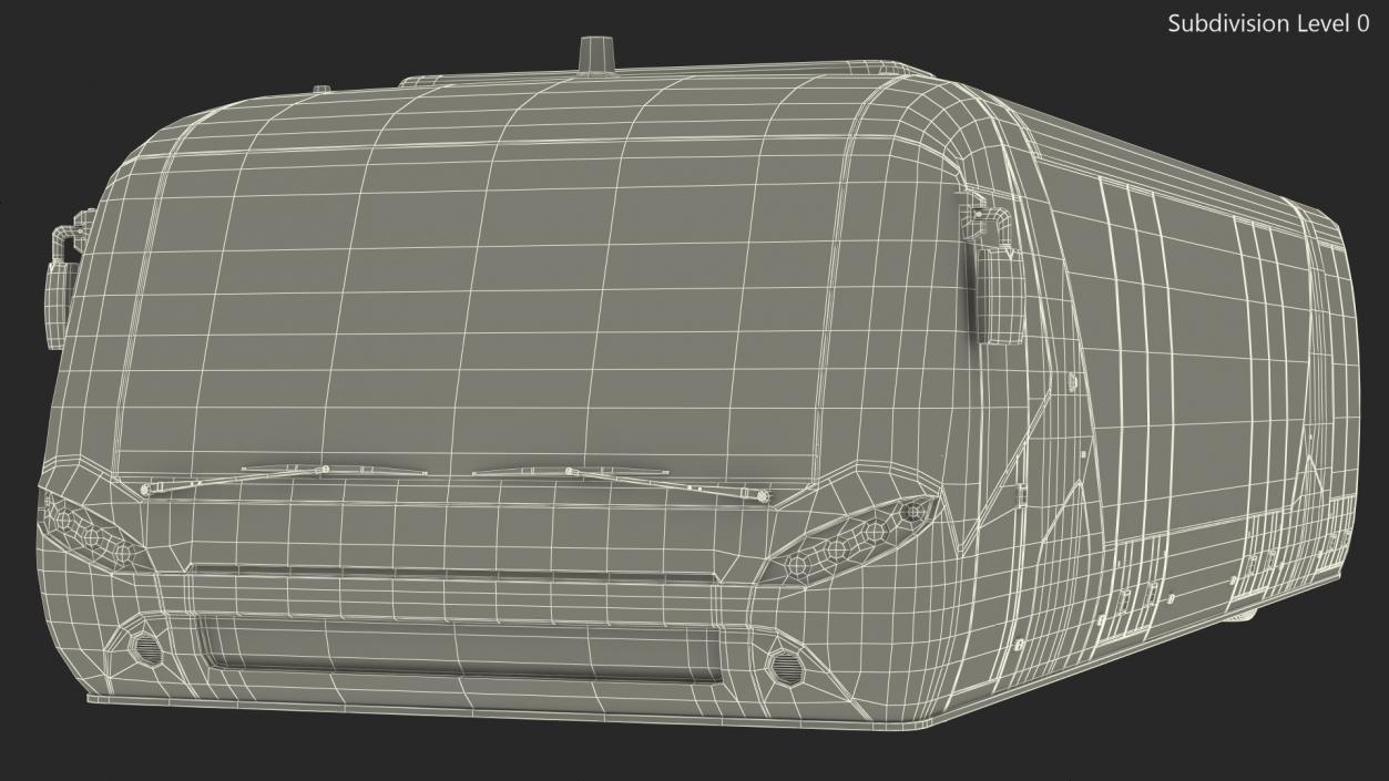 Airside Passenger Bus Simple Interior 3D