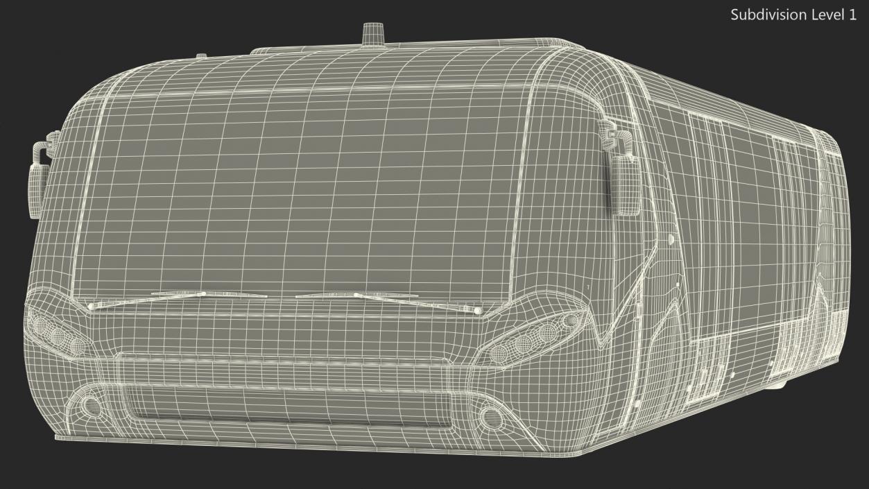 Airside Passenger Bus Simple Interior 3D