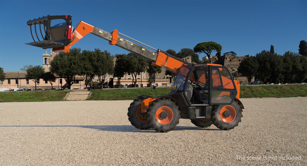 3D Telescopic Telehandler Forklift Generic Rigged