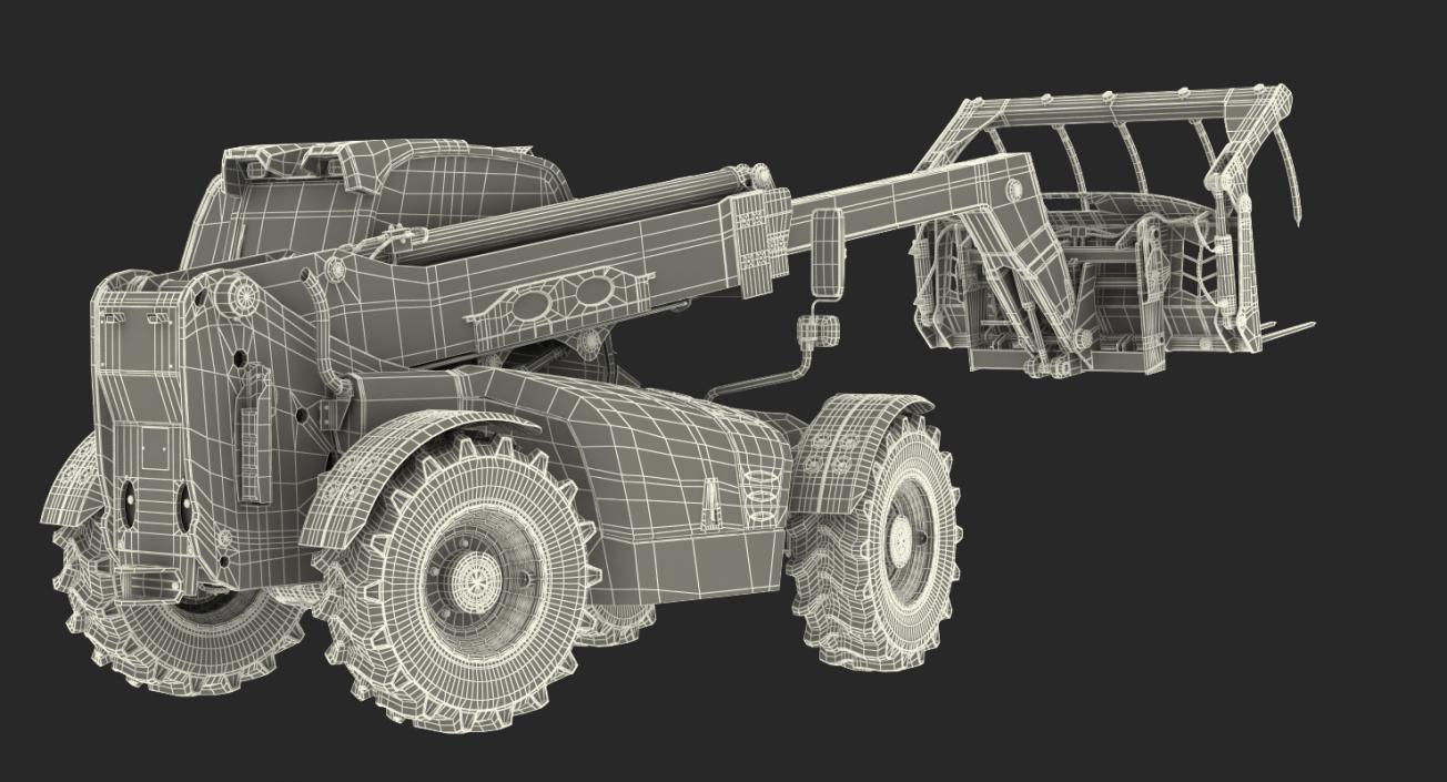 3D Telescopic Telehandler Forklift Generic Rigged