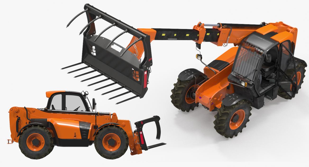 3D Telescopic Telehandler Forklift Generic Rigged