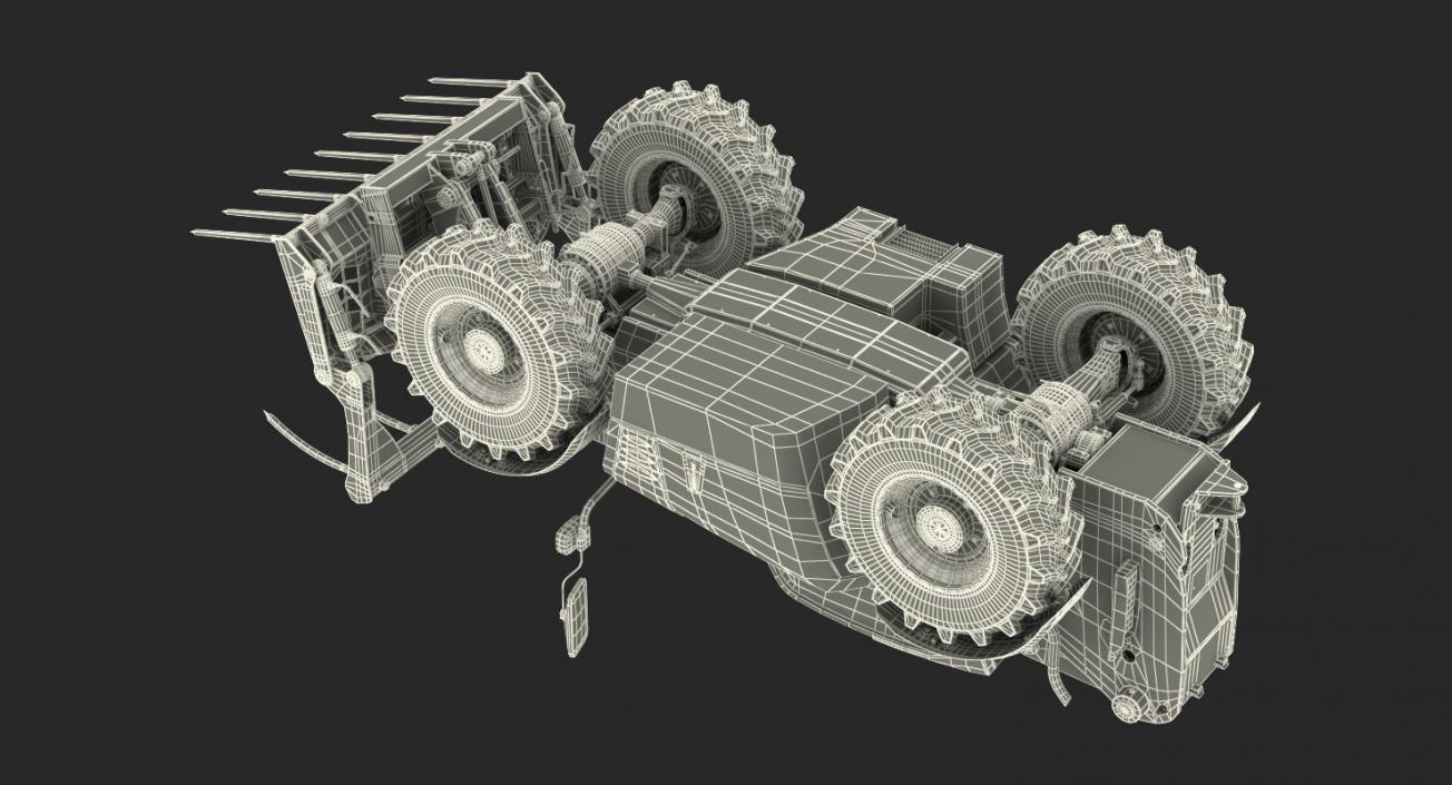 3D Telescopic Telehandler Forklift Generic Rigged