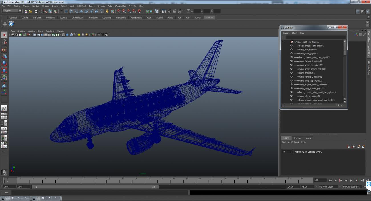 Airbus A318 Generic 3D model