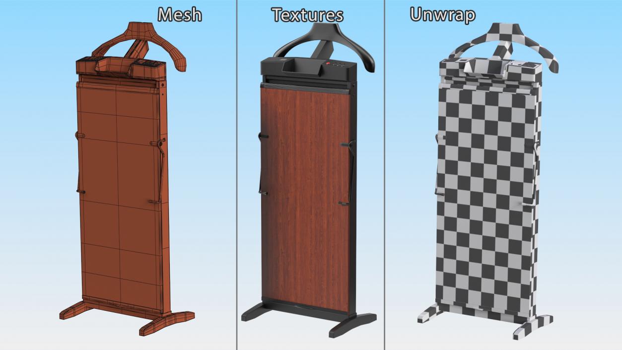 Trouser Press Brown Wood Trim 3D model