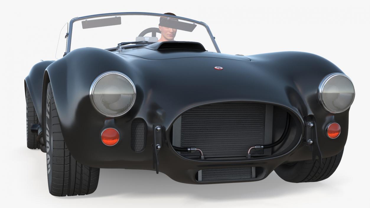 Man Driving Shelby Cobra 1965 3D model