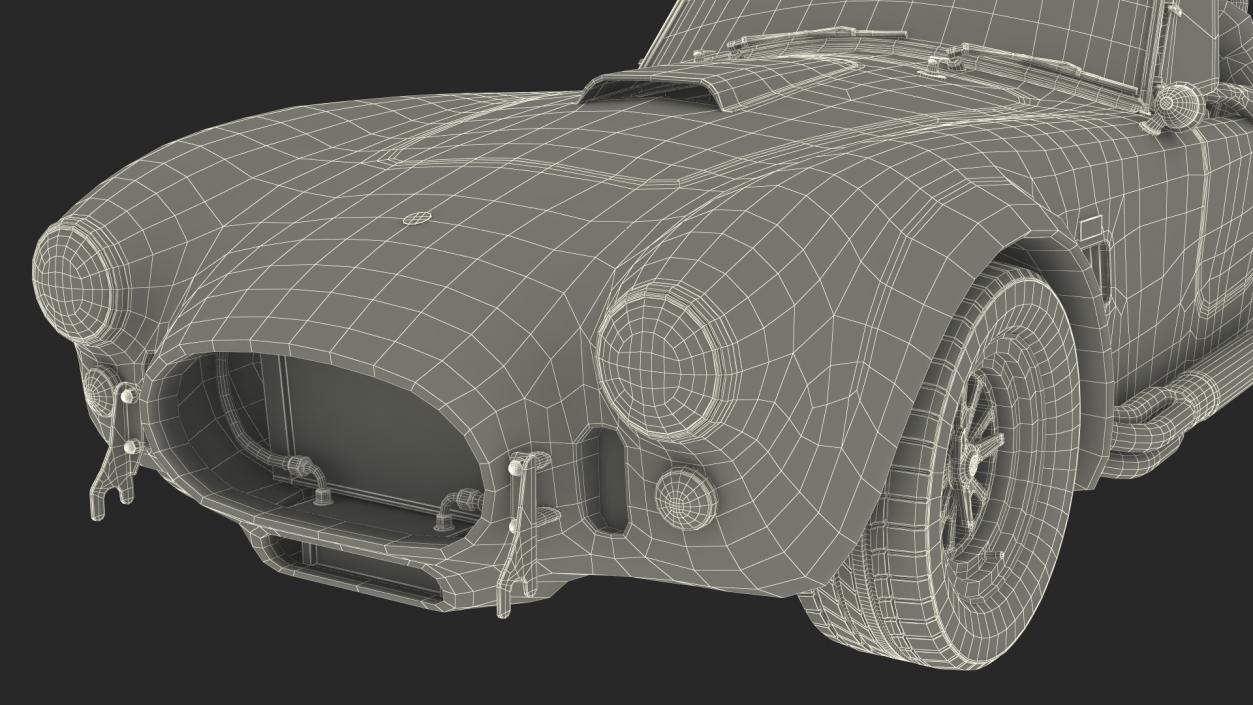 Man Driving Shelby Cobra 1965 3D model