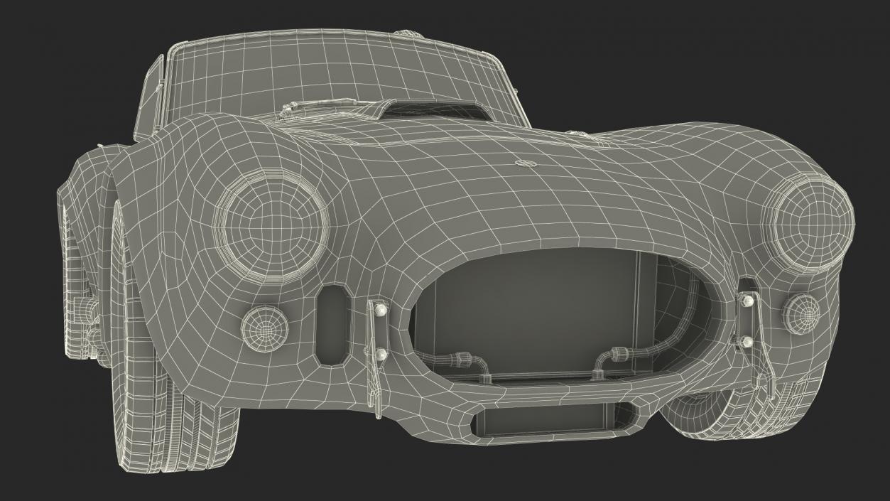 Man Driving Shelby Cobra 1965 3D model