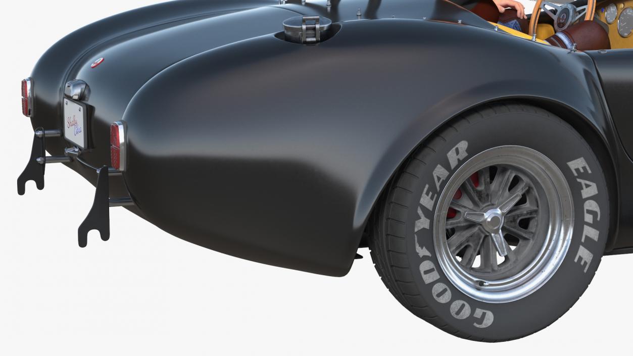 Man Driving Shelby Cobra 1965 3D model