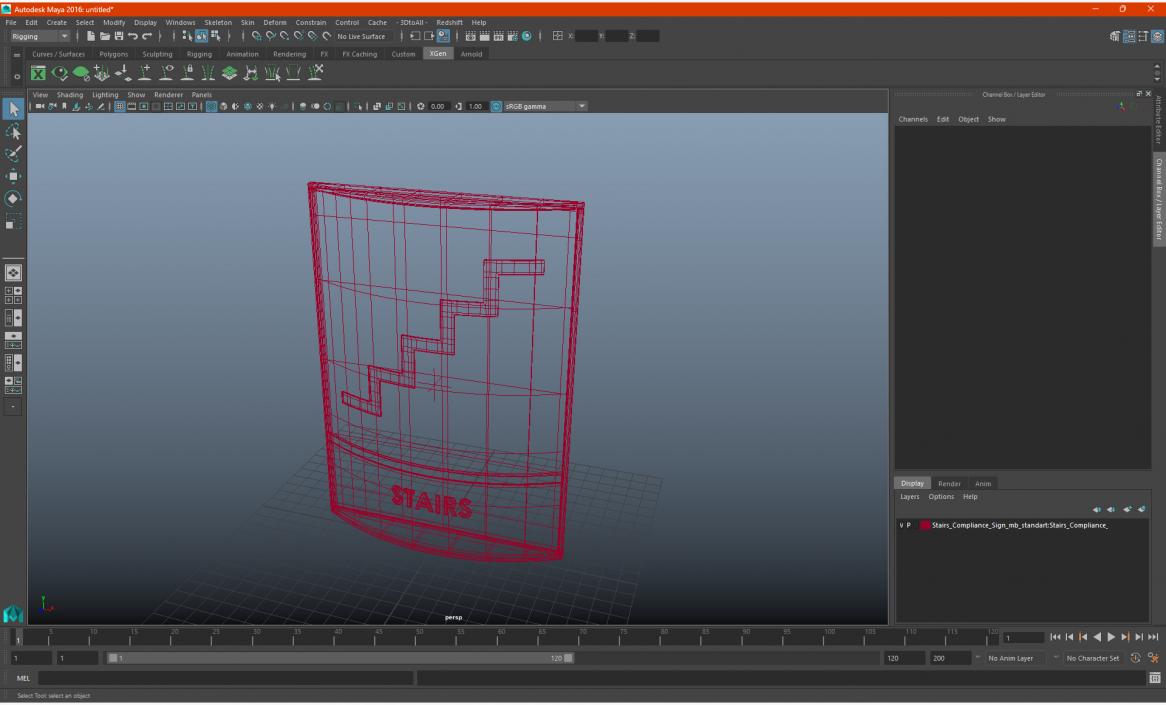 3D model Stairs Compliance Sign(1)