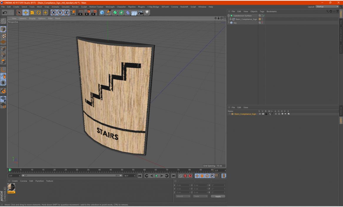 3D model Stairs Compliance Sign(1)