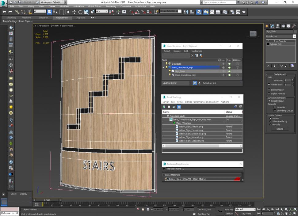 3D model Stairs Compliance Sign(1)