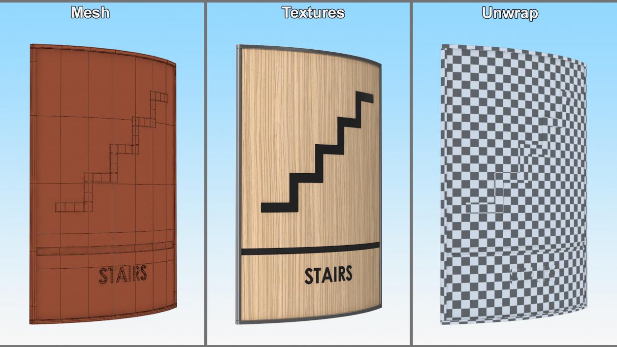 3D model Stairs Compliance Sign(1)