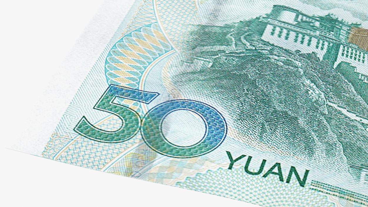 Chinese 50 Yuan 2019 Banknote 3D model