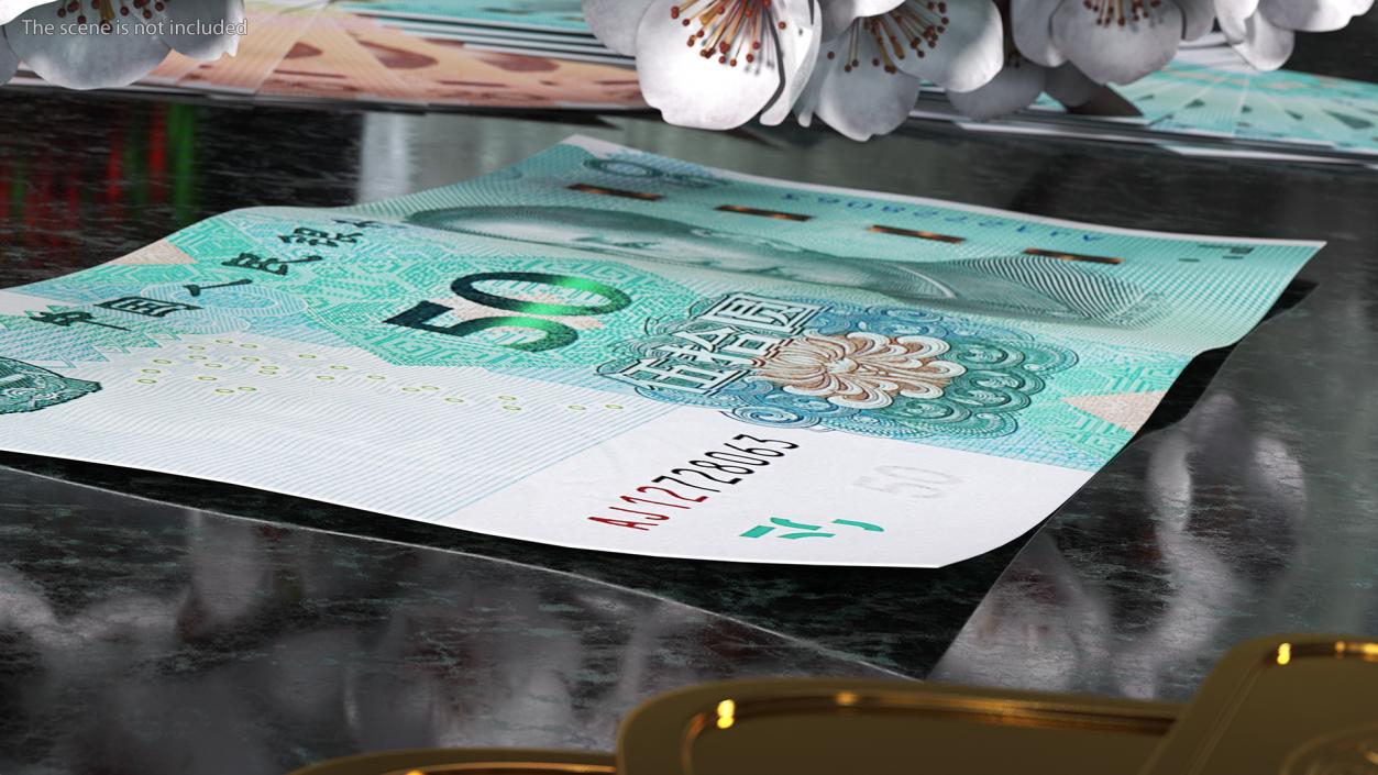 Chinese 50 Yuan 2019 Banknote 3D model