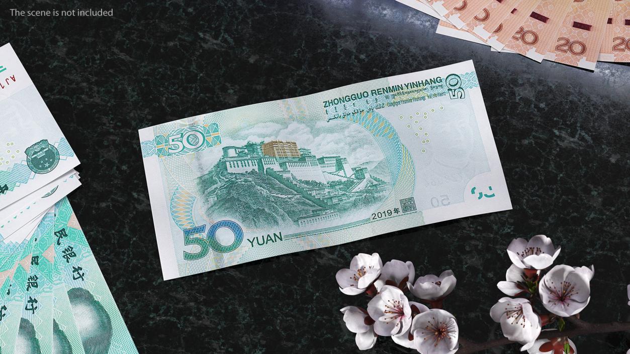 Chinese 50 Yuan 2019 Banknote 3D model