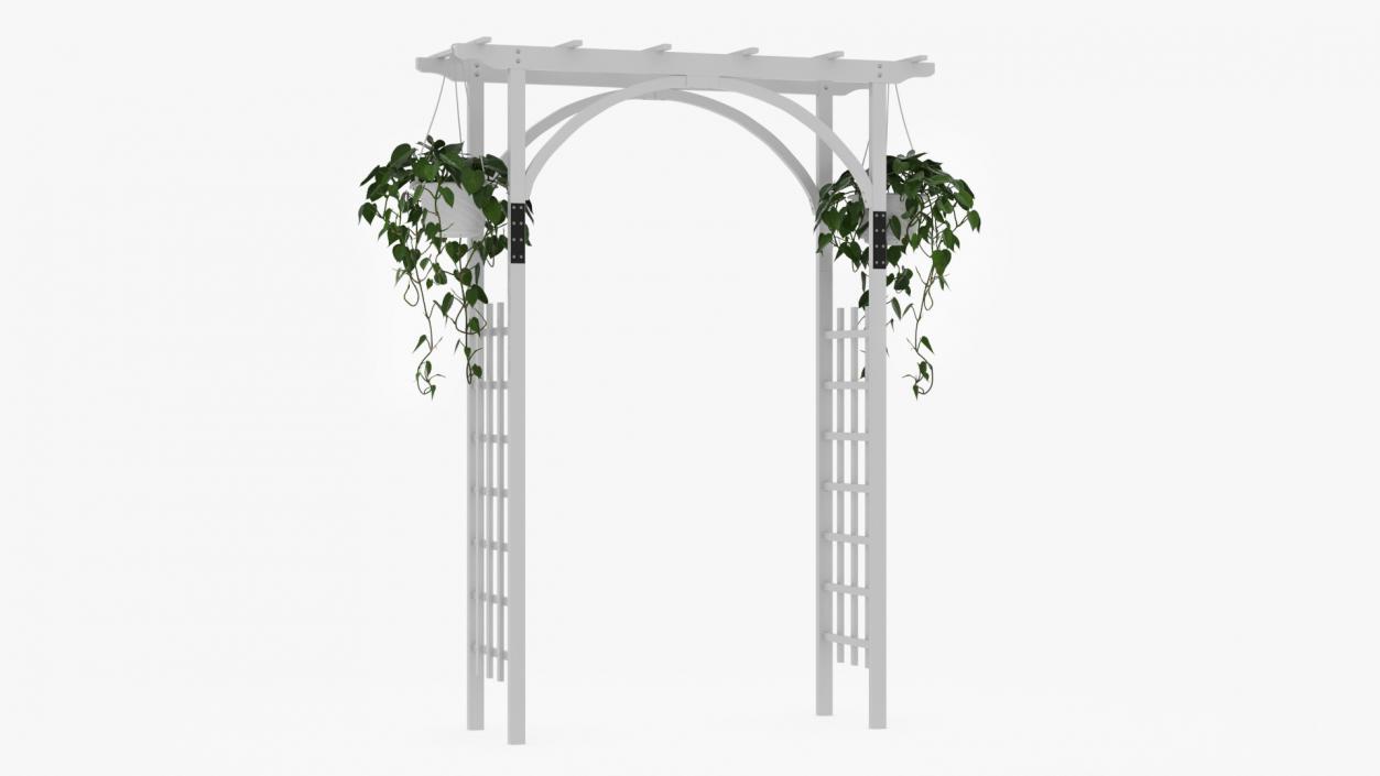 Garden Arch with Climbing Plants 3D