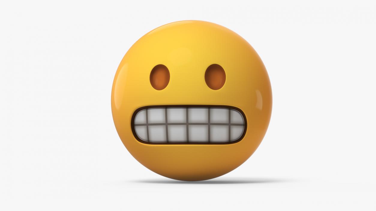 Emoji Grimacing Face 2 3D