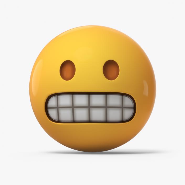 Emoji Grimacing Face 2 3D