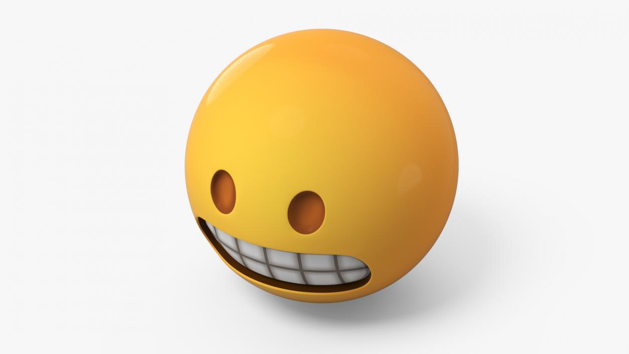 Emoji Grimacing Face 2 3D