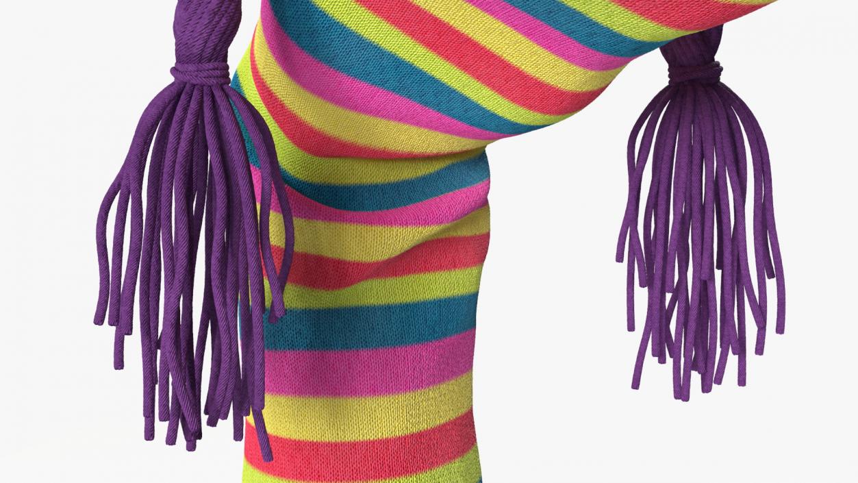 3D Striped Sock Puppet with Googly Eyes Girl