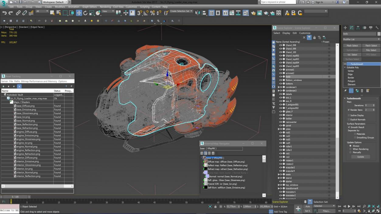 3D model Sci Fi Flying Loader