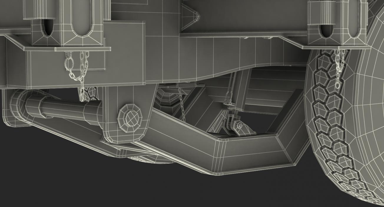 3D model Logging Trailer with Logs