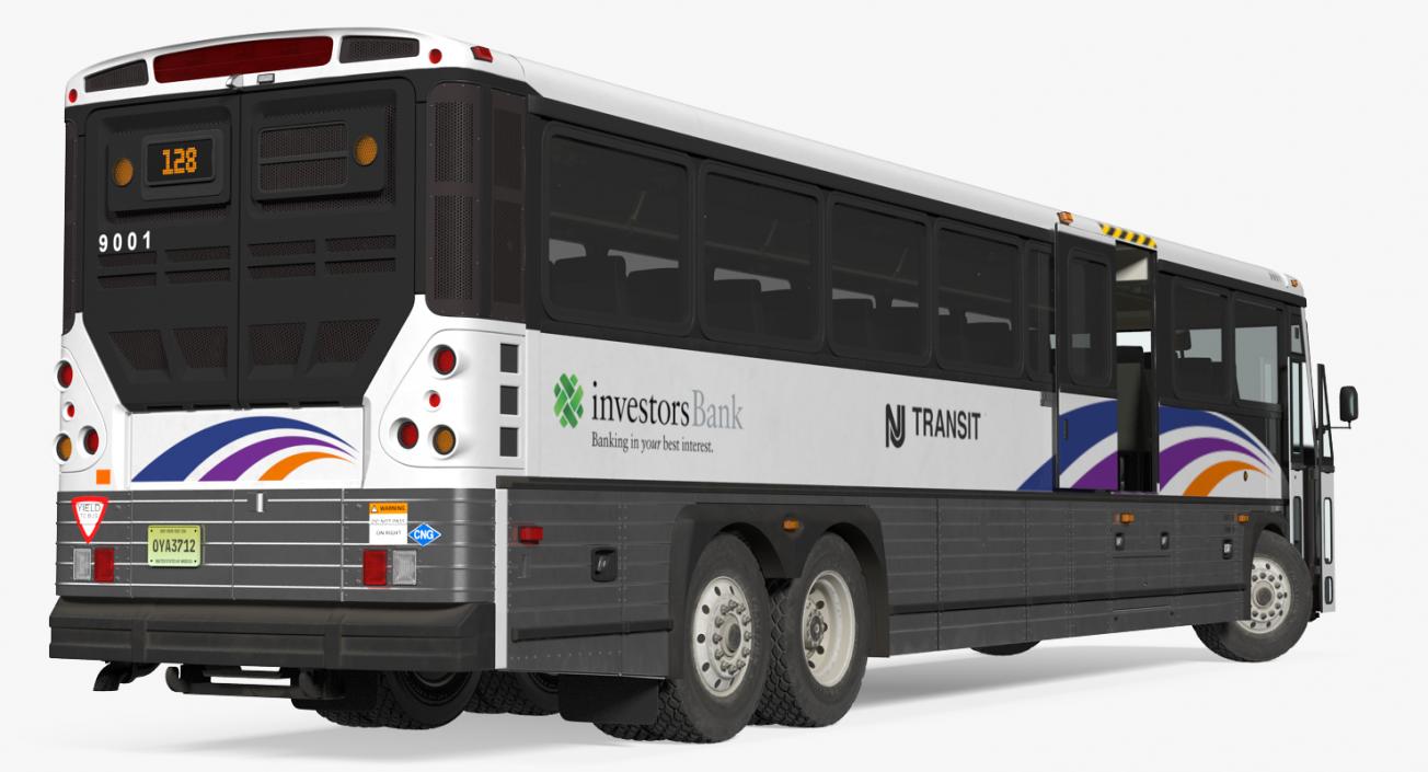 Intercity Bus MCI D4500ct Rigged 3D