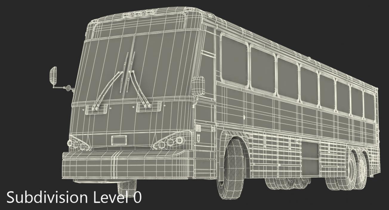 Intercity Bus MCI D4500ct Rigged 3D