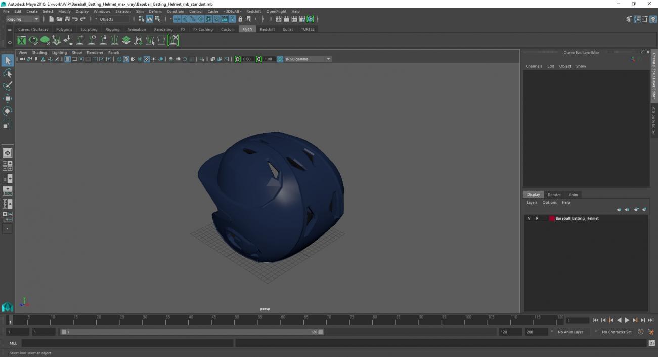 3D model Baseball Batting Helmet 2