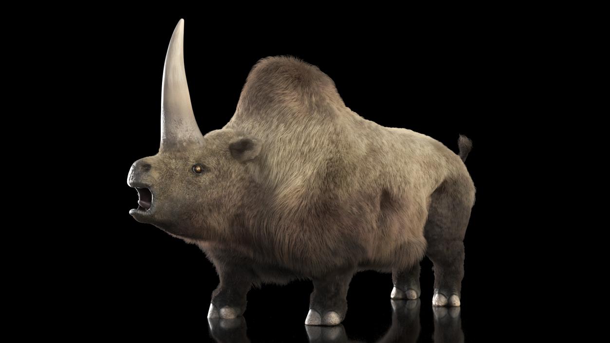 Elasmotherium Rigged Fur 3D model