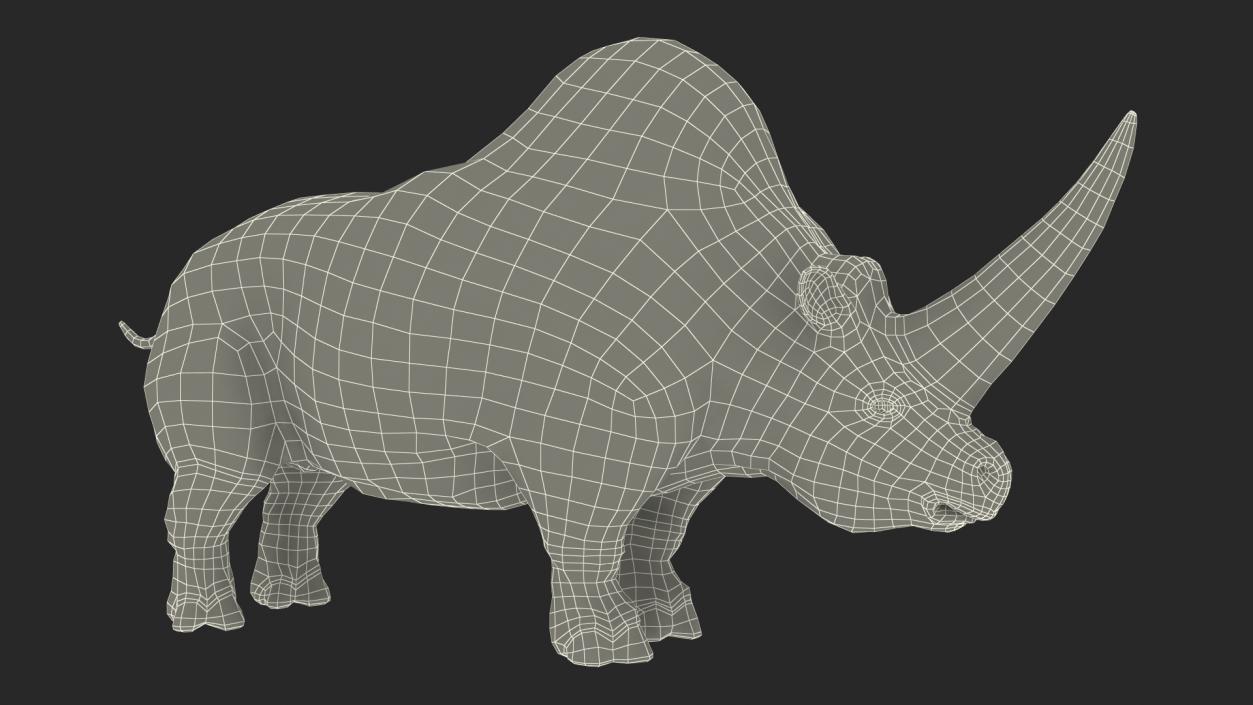 Elasmotherium Rigged Fur 3D model