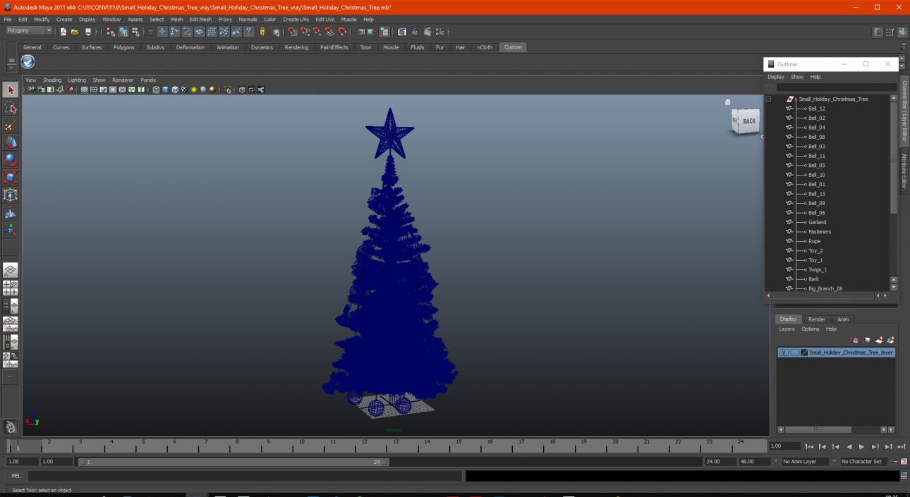 3D Small Holiday Christmas Tree model