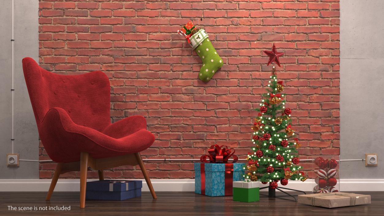 3D Small Holiday Christmas Tree model