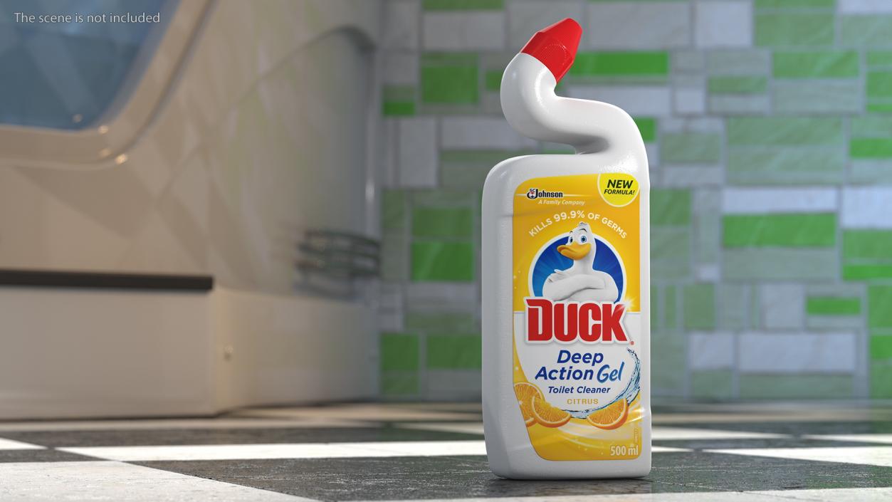 3D model Toilet Duck Cleaner and Freshener Citrus