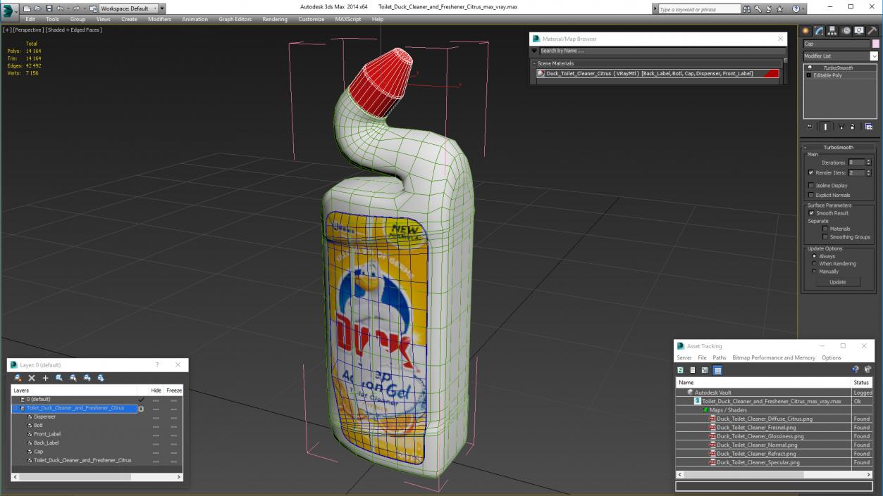 3D model Toilet Duck Cleaner and Freshener Citrus